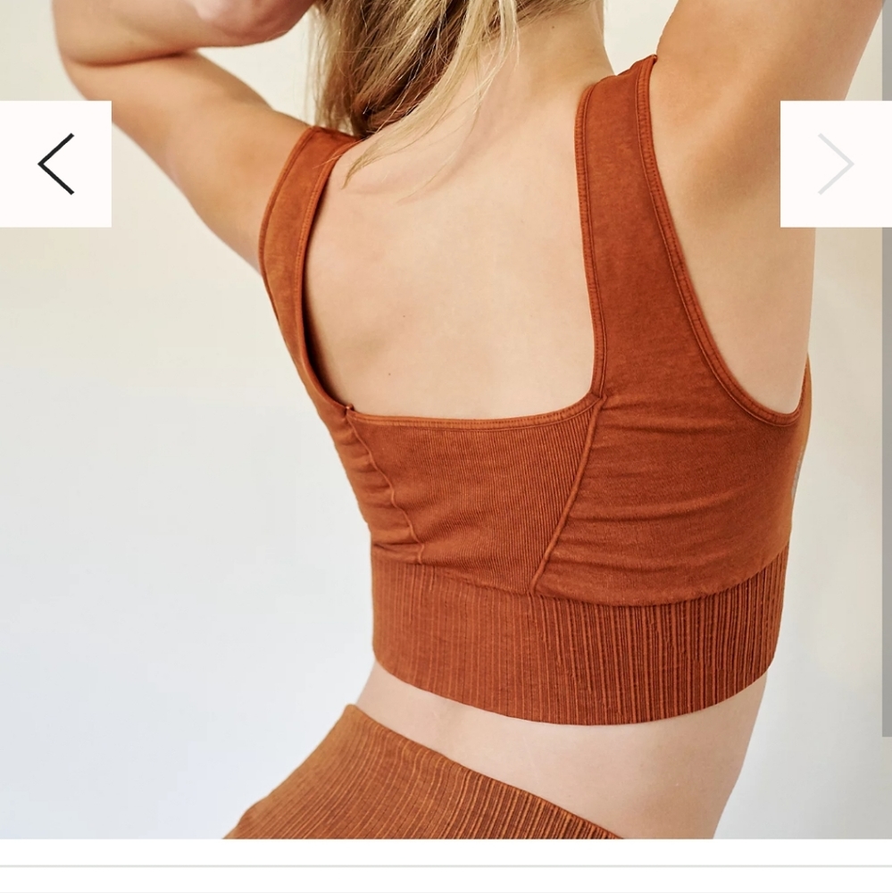 Free People Good Karma Bra Brown Motif - Picture 7 of 10